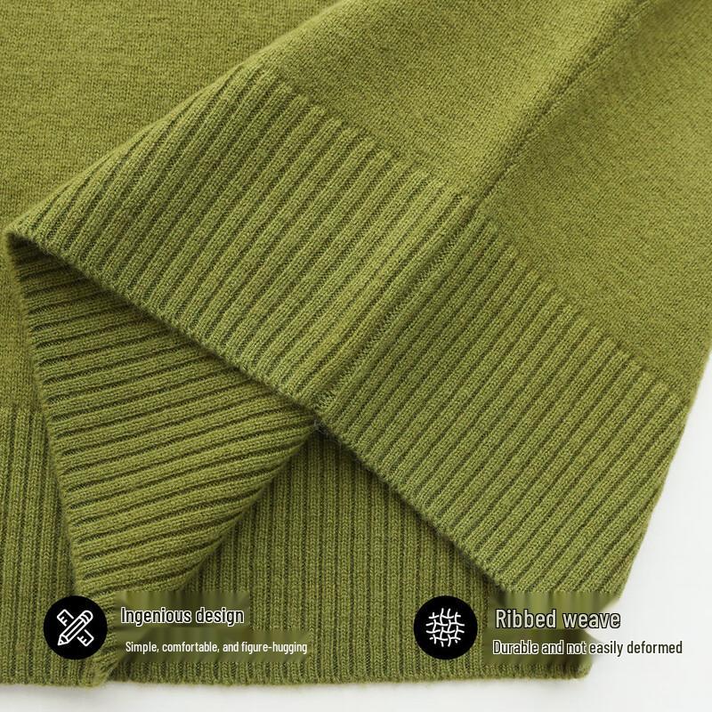 SNOWFLYING Women's 100% Wool Lapel Sweater