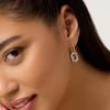 Zinc Zinc Alloy Ceramic Ear Buckle Jewelry Accessories Hoop Earrings Blue and White Porcelain Earrings  Lady