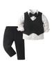 Costume Trois-Pièces Gentleman Britannique pour Garçons: Parfait pour le premier anniversaire de bébé