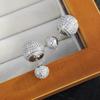 Xiaomi Huitan Double Ball Women Stud Earrings Full Bright CZ Versatile Party Daily Trendy Accessories Silver Color Gorgeous Jewelry