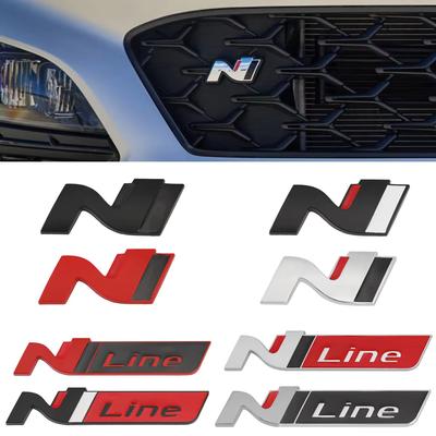 Metal 3D Car Sticker Grille N Line Nline Emblem Badge Styling Accessories
