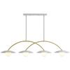 Nordic Minimalist Restaurant Chandelier - Modern Cream Bar Light for Dining Table