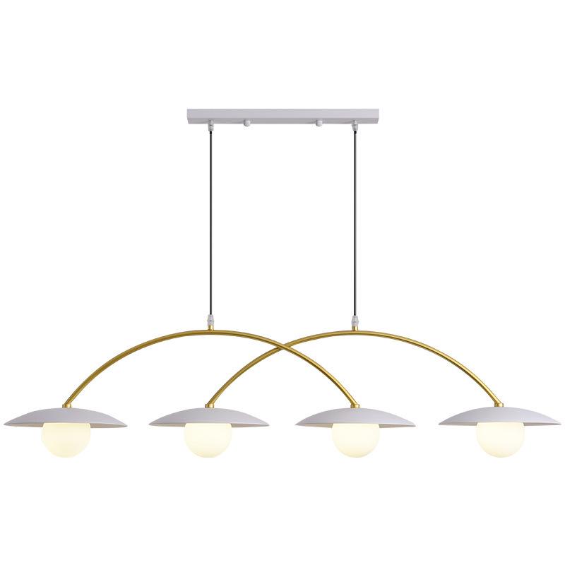 Nordic Minimalist Restaurant Chandelier - Modern Cream Bar Light for Dining Table