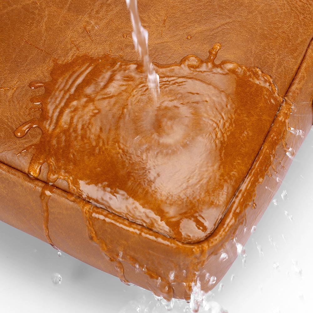 WEIXIER Men's Leather Crossbody Shoulder Bag Classic Messenger Bag Waterproof Briefcase Satchel Travel Bag