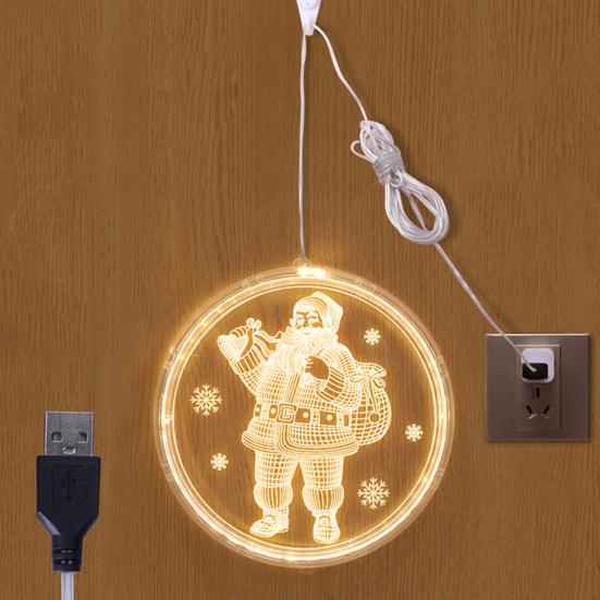 

Рождественские подвесные светильники с прекрасным узором, украшение для круглого окна, практичная дверь, спальня, уличный рождественский гирляндный светильник для фестиваля