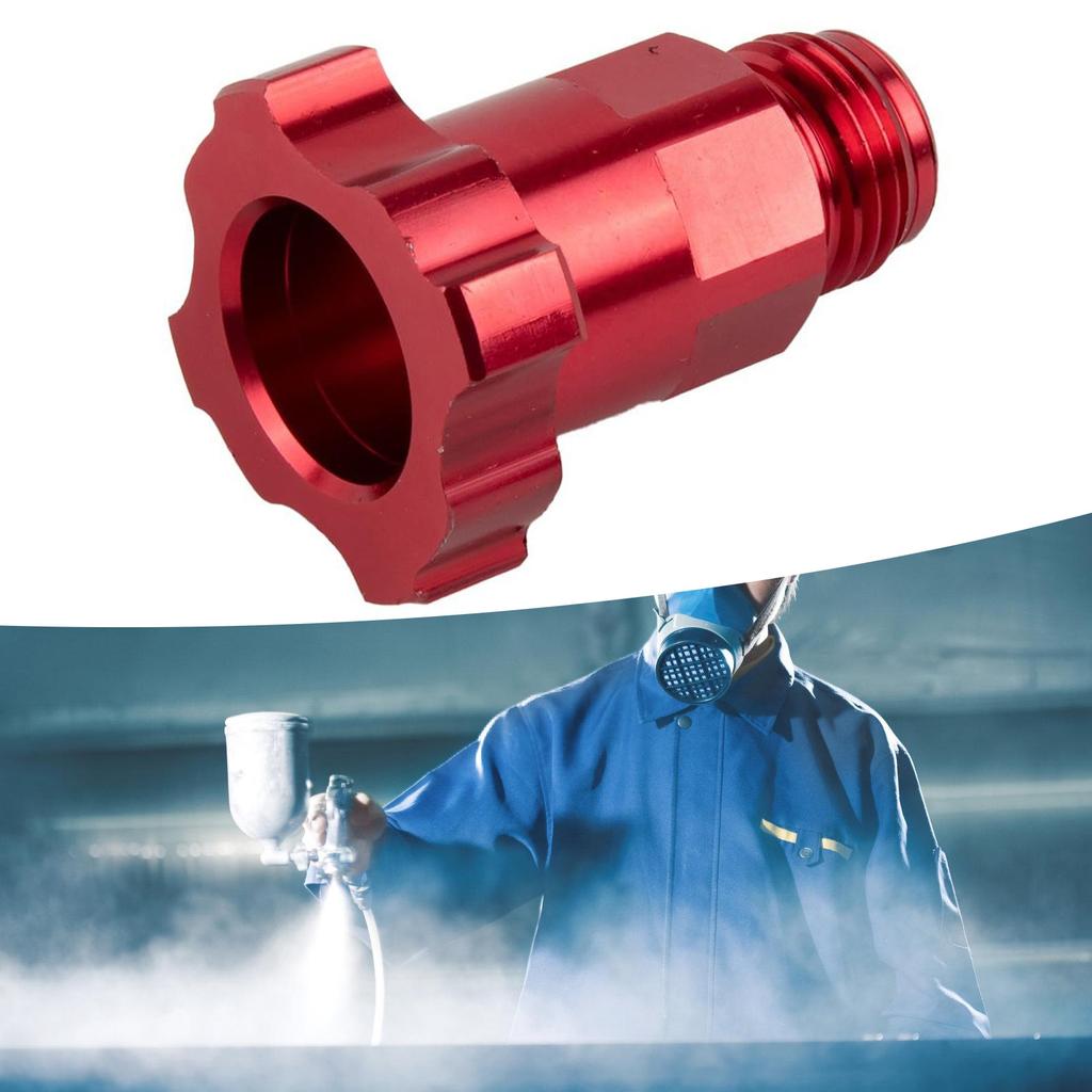 Spray Gun Cup Adapter Aluminum Connectors for Paint Cup Conversion Fit with M16x1.5 Thread Durability Leakproof Design