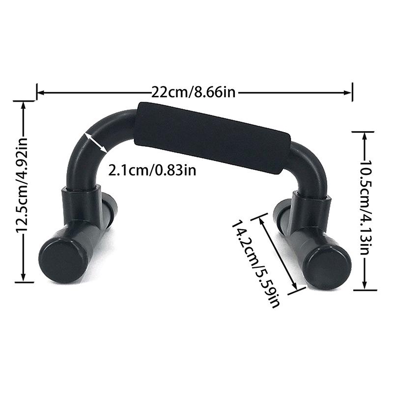 U-Shaped Push-Up Stands For Family Fitness Muscle Training And Fitness Equipment (1 Pair) - Sponge Handle Fitness Tool