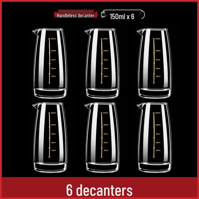 Kristall Baijiu Karaffe Set mit kleinen Luxus-Weingläsern