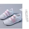 New Summer 2024 Women's shoes Round Toe Flat Vulcanized Shoes Women Breathable Casual Shoes Striped Walking Shoes Women Sneakers