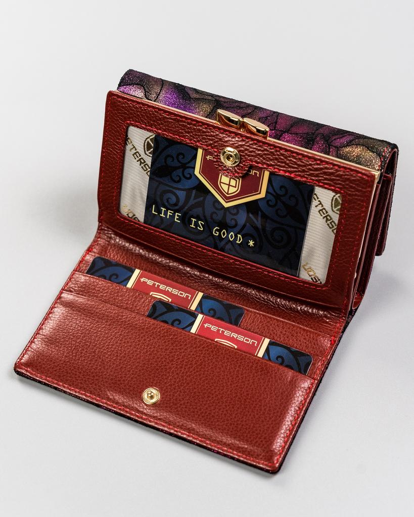 Women's Leather Wallet PTN 42108-MD PURPLE