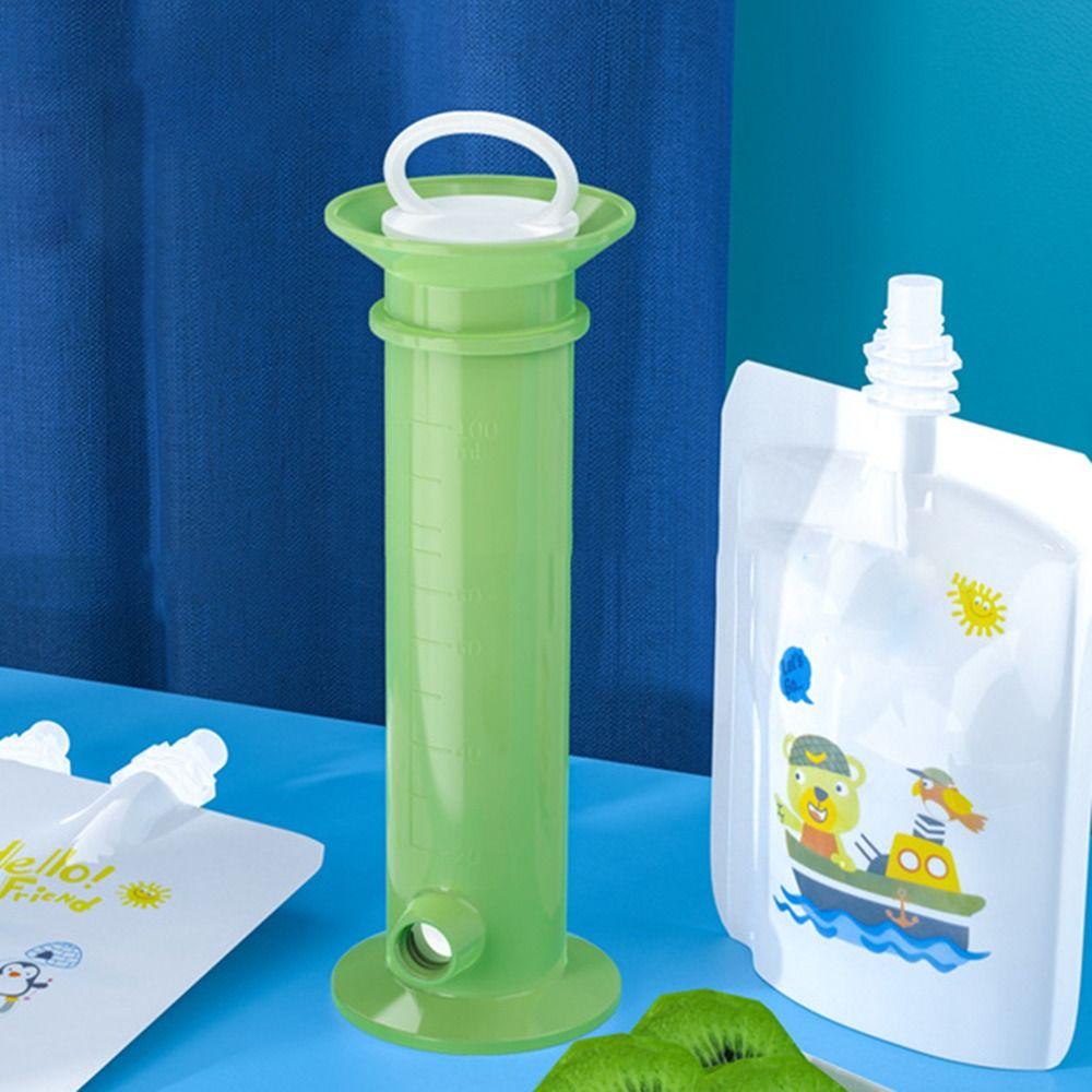to Clean Toddlers Scale Filling Station Baby Food Pouch Filler Fruit Puree Pouch Food Dispenser