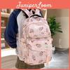 Trendy Nylon Backpack With Cute Bear Print For Outdoor Travel And School Use For Teens