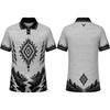 Herren Western Berg Ethnischer Stil Lässiges Bedrucktes Poloshirt Schnelltrocknendes Sport Golf Shirt Sommer Lässig Atmungsaktive Kragen Oberteile