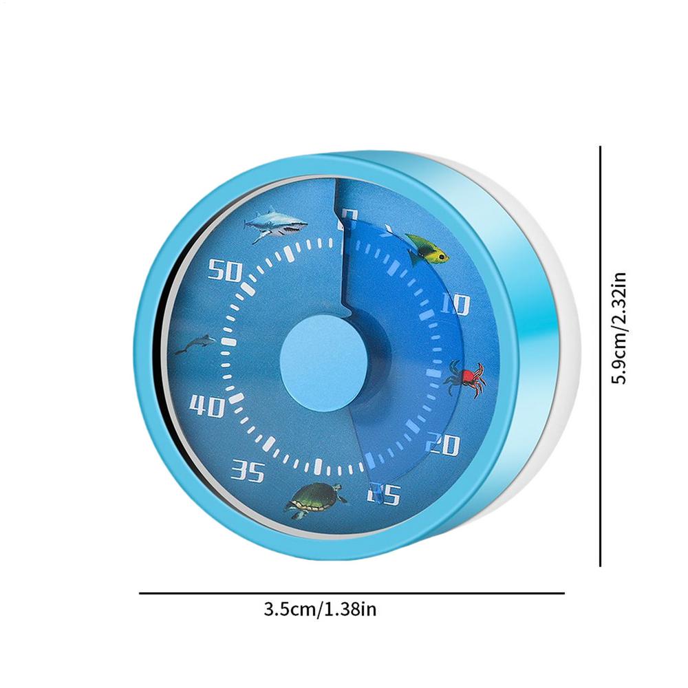 

Timer For Kids 60-Minute Wind Up Mechanical Timer 72 Decibel Visual Countdown Clock For Cooking Desk Game Shower Classroom синій
