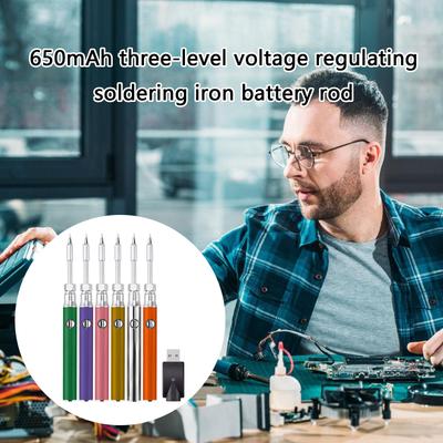 650mAh Adjustable Voltages Soldering Iron Battery Rod Perfect For Home Appliance Fixes DIY Projects Skilled Technicians