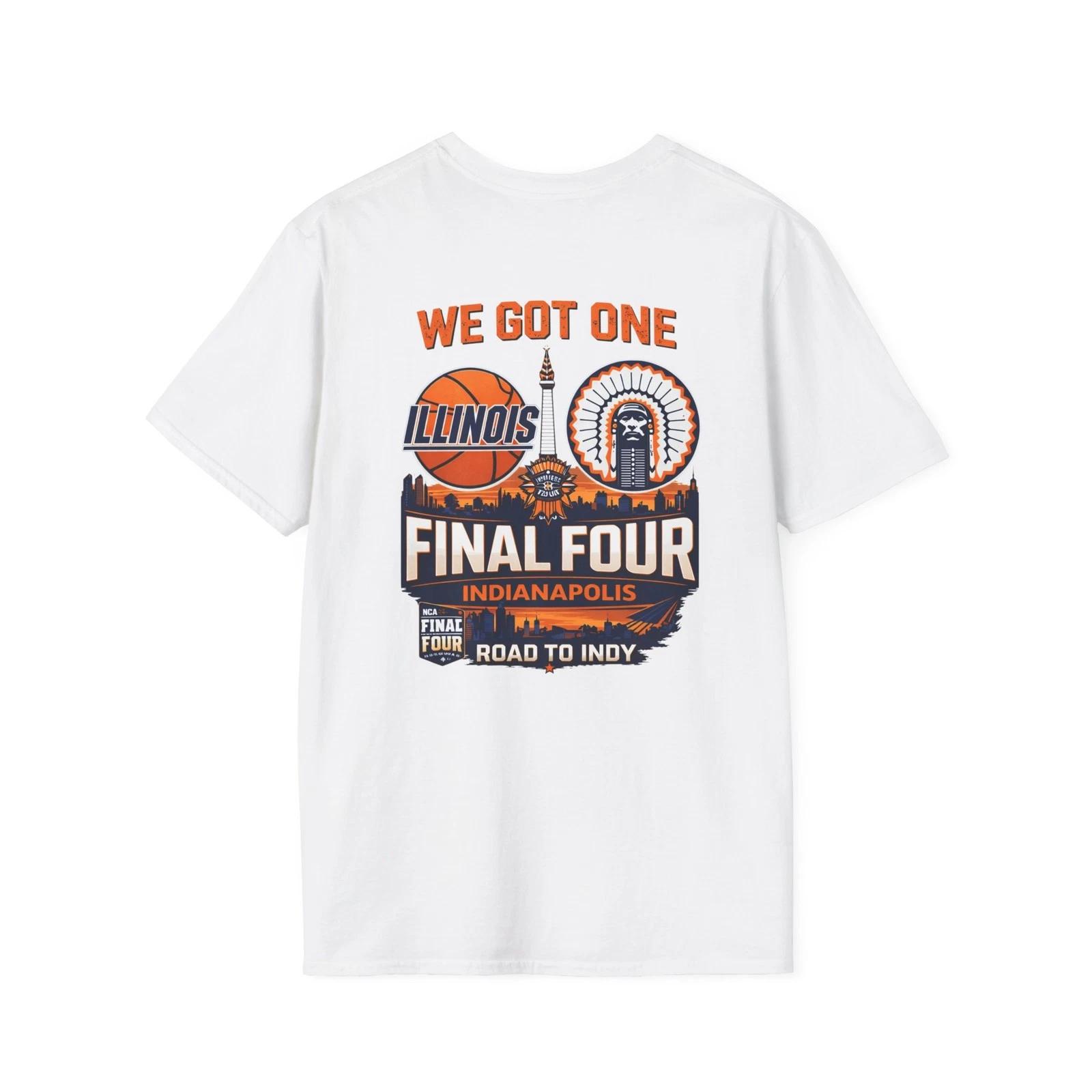 Fighting Illini Final Four Illinois T shirt | College Basketball 2 Big Prints 4XL