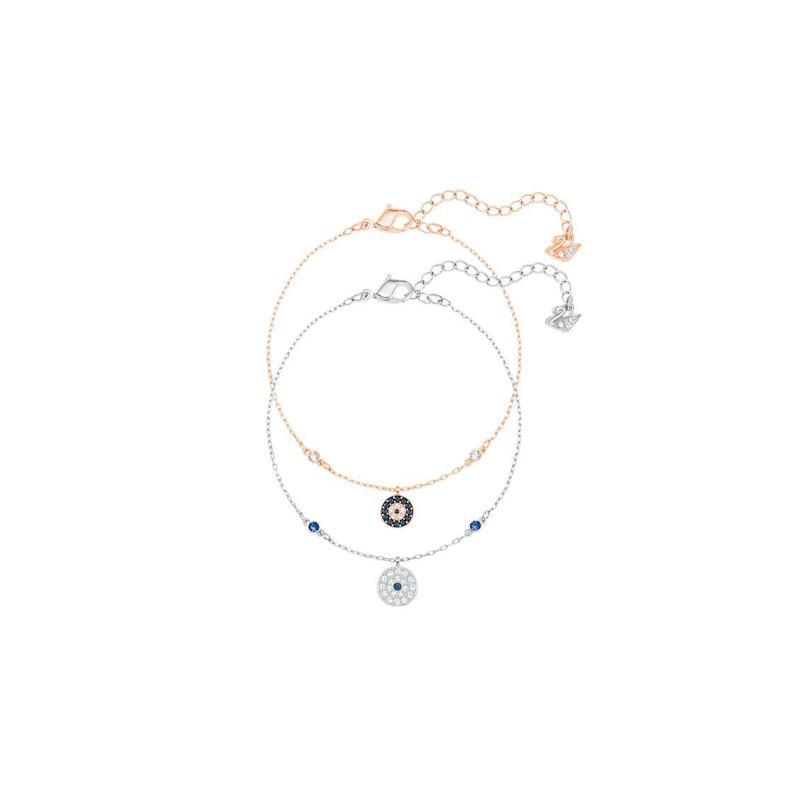 

Swarovski Crystal Wishes Evil Eye Mixed Metal Finish Bracelet Women bracelet 5528199 Box+Shopping Bag (Random Color)