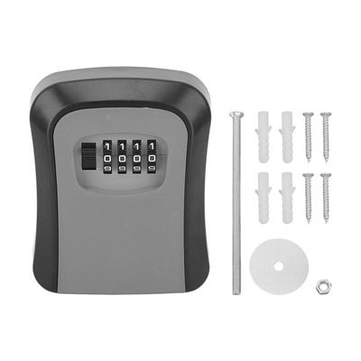 Resettable Code Key Lock Box Portable Combination Lockbox 5 Keys Capacity Wall Mounted Key Storage