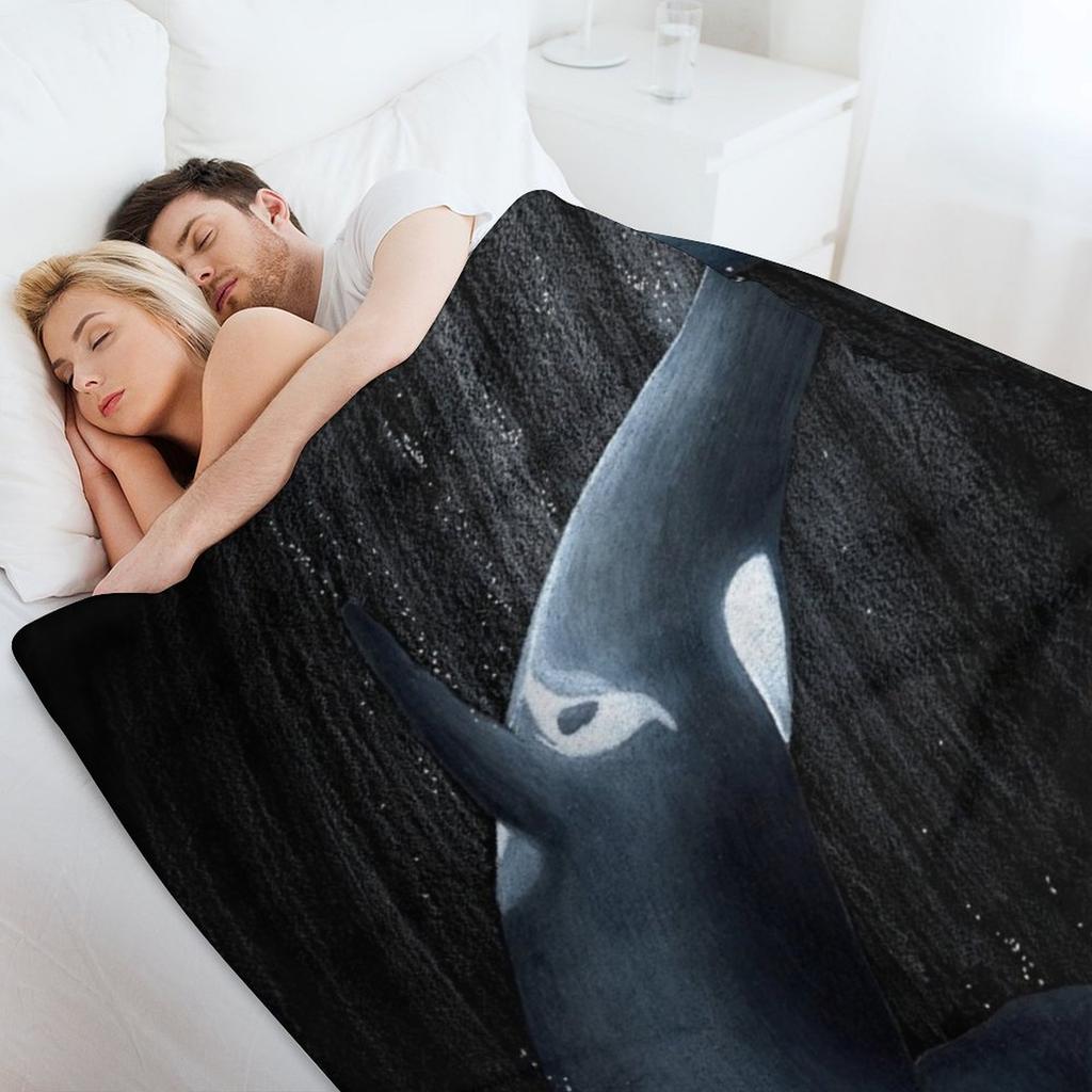 Into the Black - Orca Throw Blanket Anime Beautifuls Bed Luxury St Blankets