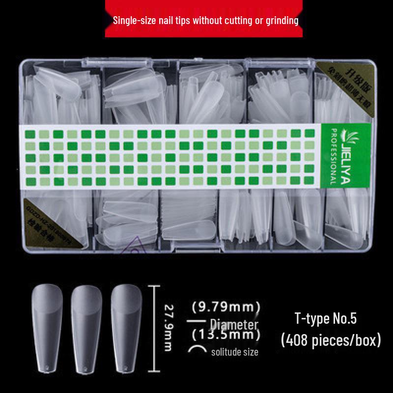 Single Number Frosted Ultra-Thin Nail Tips - Small Size, Traceless, Refillable, Half/Full Stick, Free Carving.
