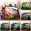Forest Kids Duvet Covercolorful Elves Enchanted Tree BeddingFantasy Magic Theme Soft Quilt Cover King/queen Size For Girlpink