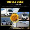 2PCS Universal Amber LED Watermelon Light Side Marker Turn Signal Light Lamp