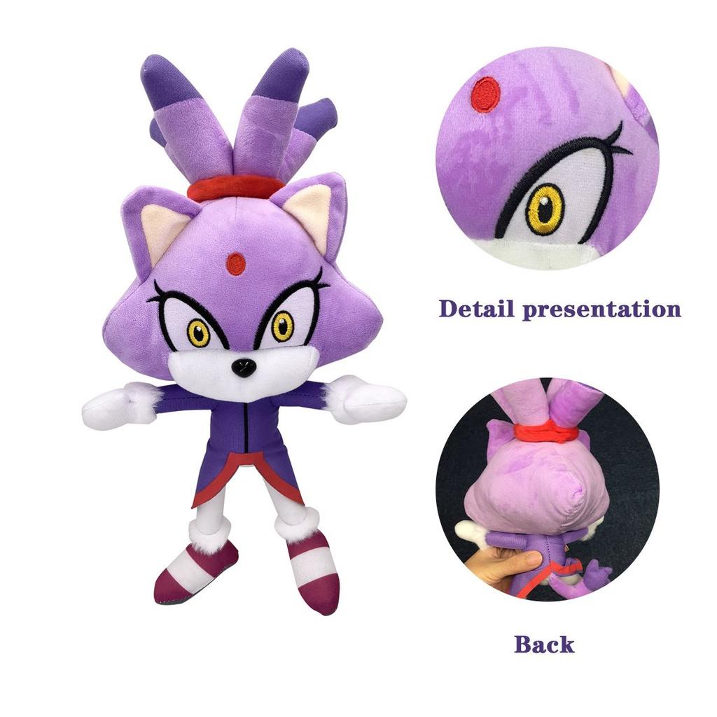 

Sonic Bruz Plush Toys Cartoon Soft Stuffed Doll Kid Friendly Cute Anime Plushie Perfect Gift Purple