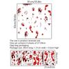 Halloween Window Stickers Terror Bloody Handprint Footprint Indoor Outdoor Spooky Halloween Party Wall Decal Floor Stickers