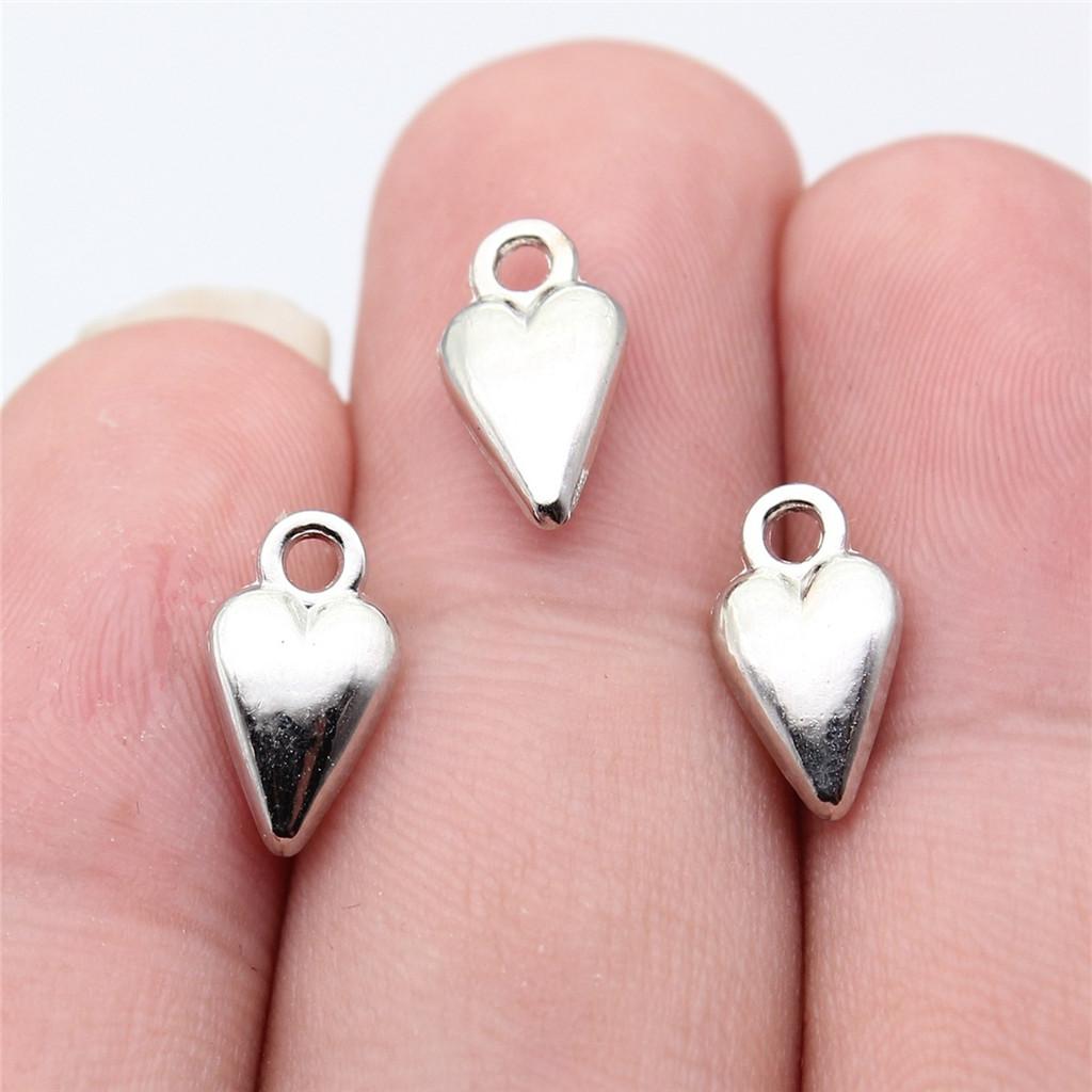 Charms Peach Heart Love Pendants Wedding Jewelry Findings QC094
