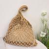 Borse all'uncinetto per donna Borsa da spiaggia estiva Borsa tote in rafia Estetica Borse a tracolla in paglia Bohémien Boho Borsa a spalla intrecciata a maglia