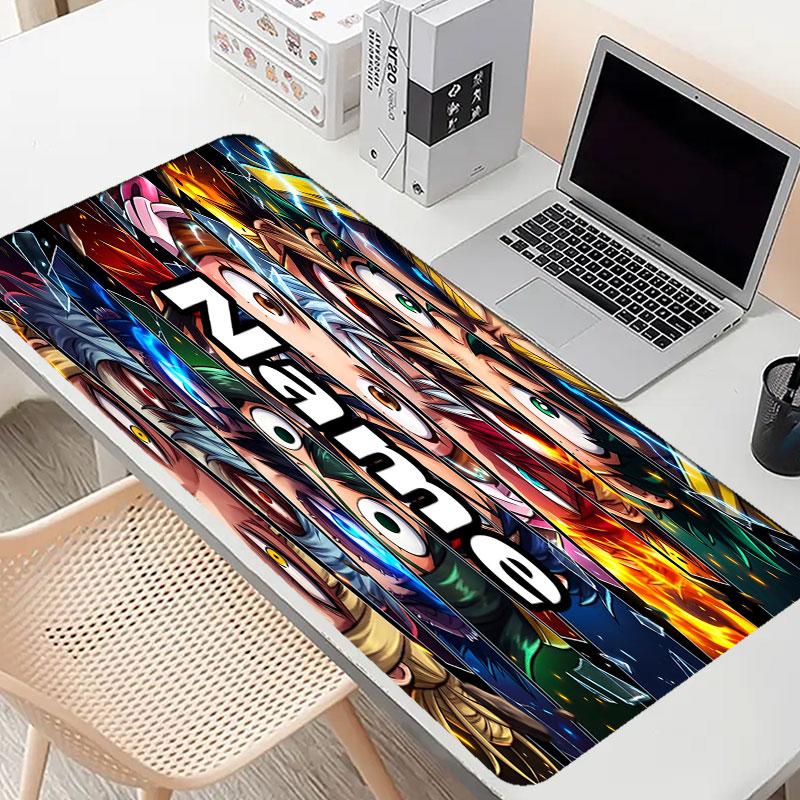 Custom Name Personalized Demon Slayer Pattern Mousepad, Laptop PC Desk Mat, Decorative Desk Mat for Home Keyboard Pad Gift