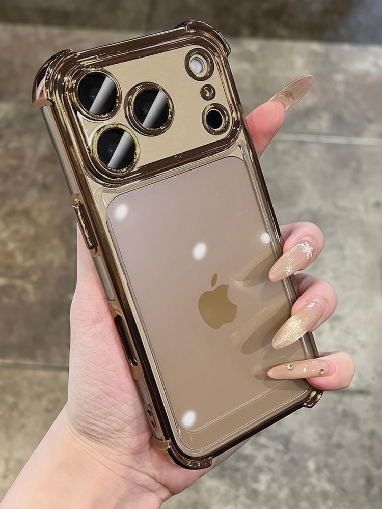 Shockproof Phone Case For For Iphone 1 14 13 11 12 16 17 Air Pro Max 14 1 Plus 16Pro 17Pro Silicone Clear Plating Protector Cover