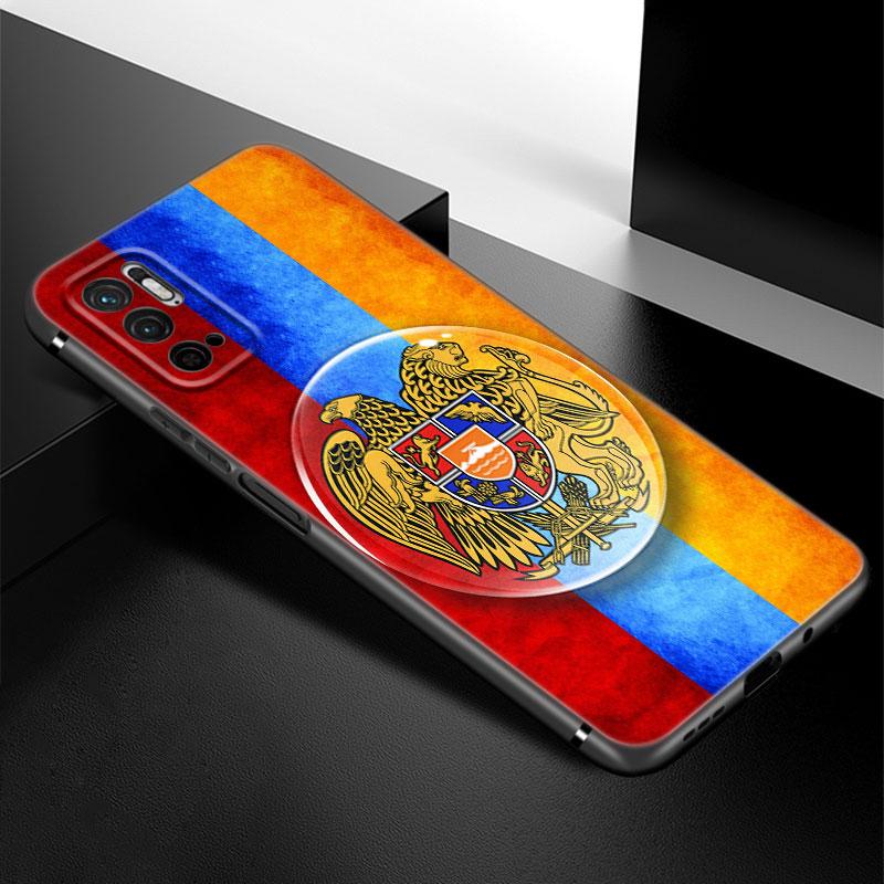 Armenia Armenians Flag Phone Case For Xiaomi Redmi Note 7 8 9 10 Lite 11 11E 11T 12 Pro 11S 4G 10T 5G 8T 9S 10S TPU Black Cover