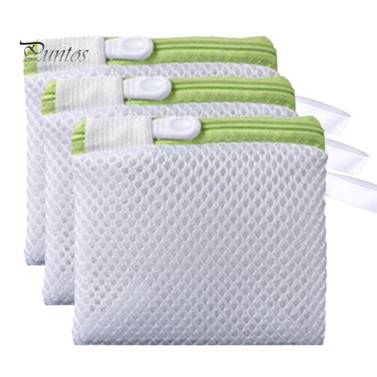 

3 шт. двухслойные сетчатые гелевые мешки для стирки, предотвращающие запутывание одежды, утолщенные, предотвращающие образование катышков, сумка для стирки зелёный