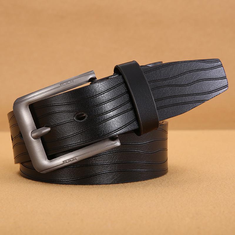 

Мужской ремень из искусственной кожи с пряжкой - простой корейский стиль для джинсов 115 cm