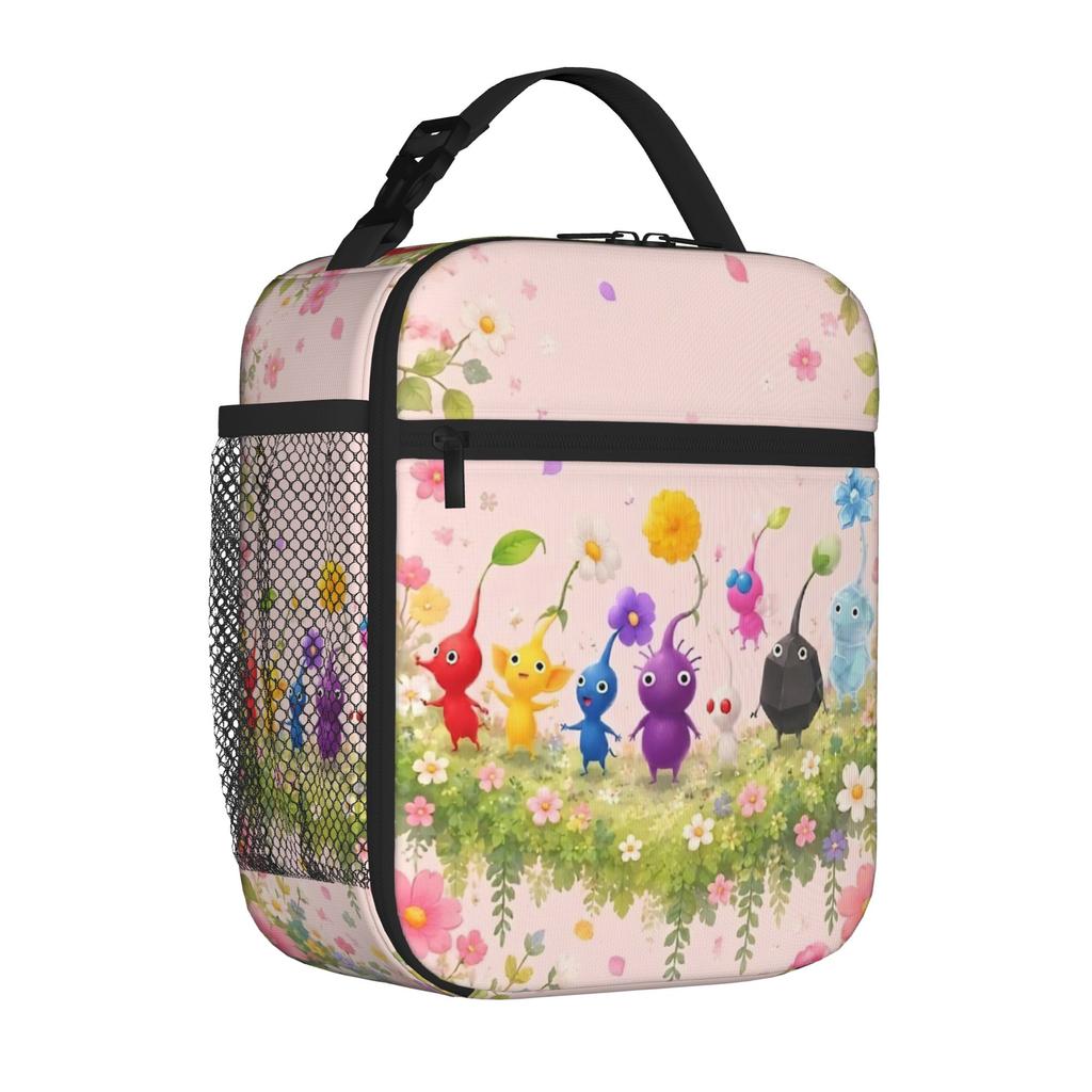 Pikmins Family Cute Fun Tote Thermal Cooler Bag Game Anime Reusable Insulated Lunch Bags Harajuku Bento Box For School