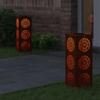 Solar LED Path Light 2 Pcs Rustic Weatherproof Steel