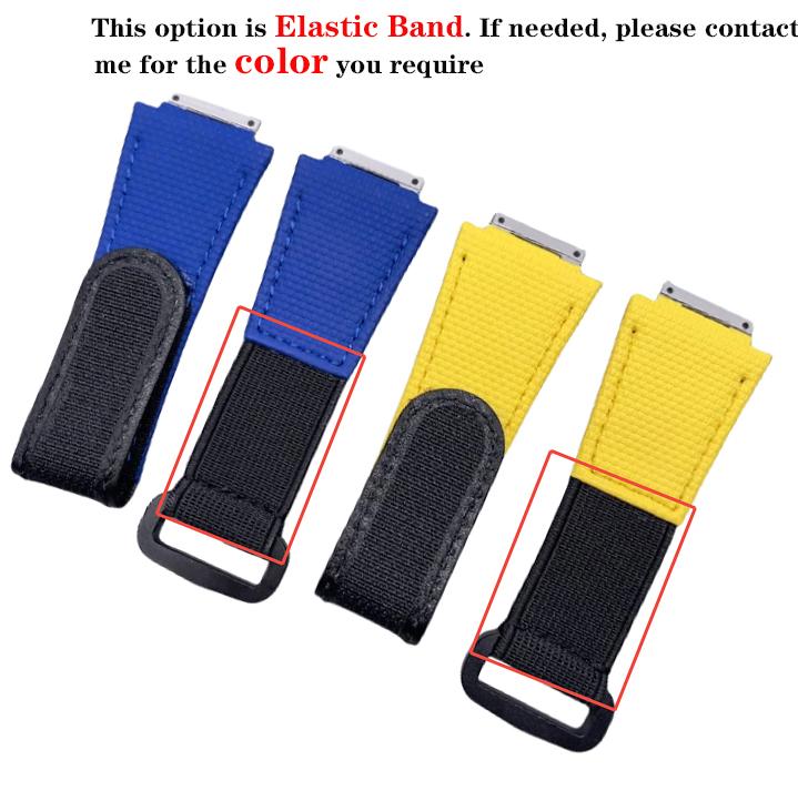 Customized Rubber Watchband for Richard Strap Hook and Loop Fluororubber RM011 RM030 RM010 RM055 Bracelet Screw Down Connection