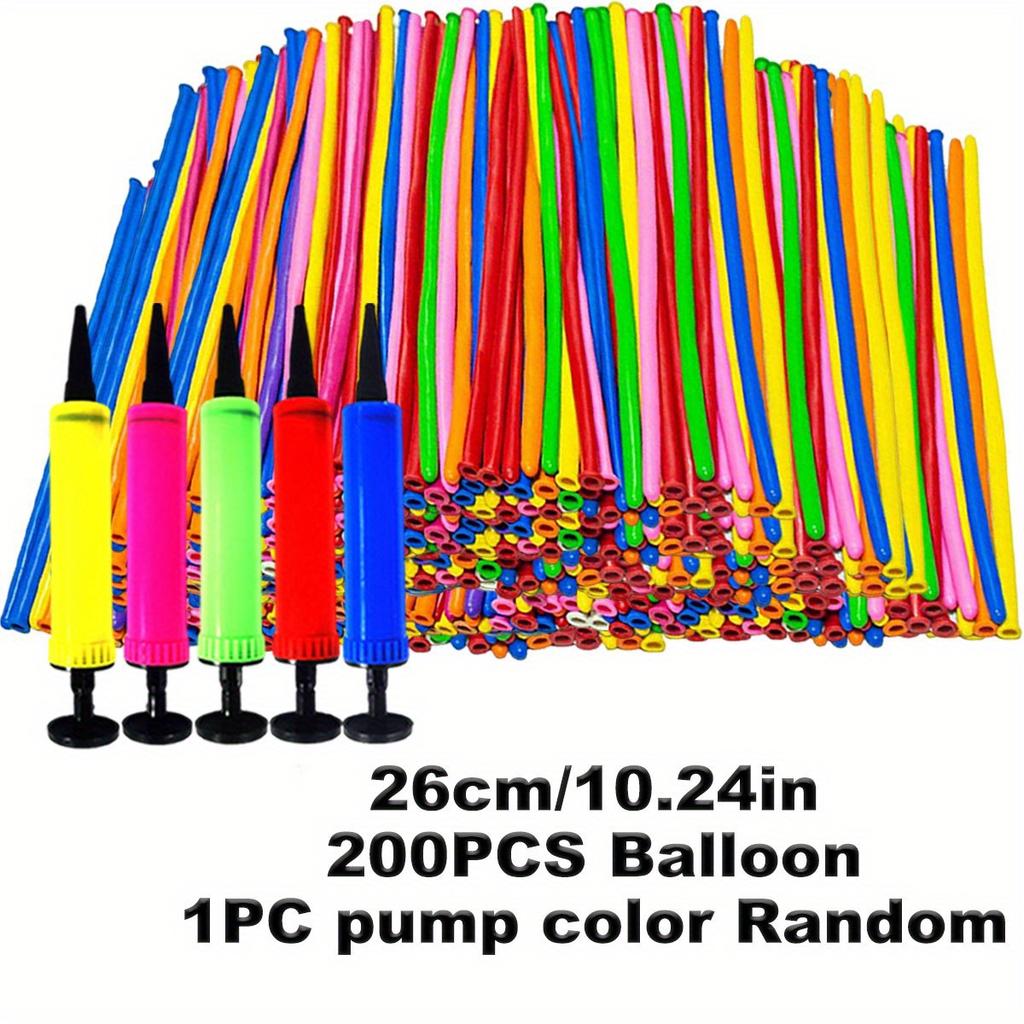 50/100/200pcs 10.24inch Colorful Long Latex Balloons With Balloon Pump DIY Manual Class Magic Twisting Balloons ZSY