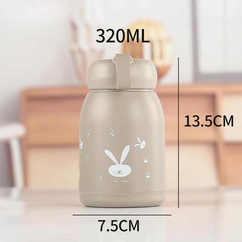 

Милая и очаровательная стеклянная чашка для воды с кроликом, портативная, термостойкая, двухслойная рекламная чашка с ручкой 320ml