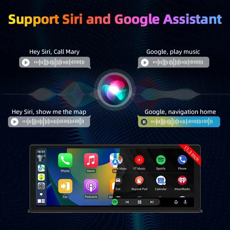 10.26" 4K Carplay Car Smart Screen multimedia Video player Wireless Carplay Android Auto Car Radio Monitors for Apple Android