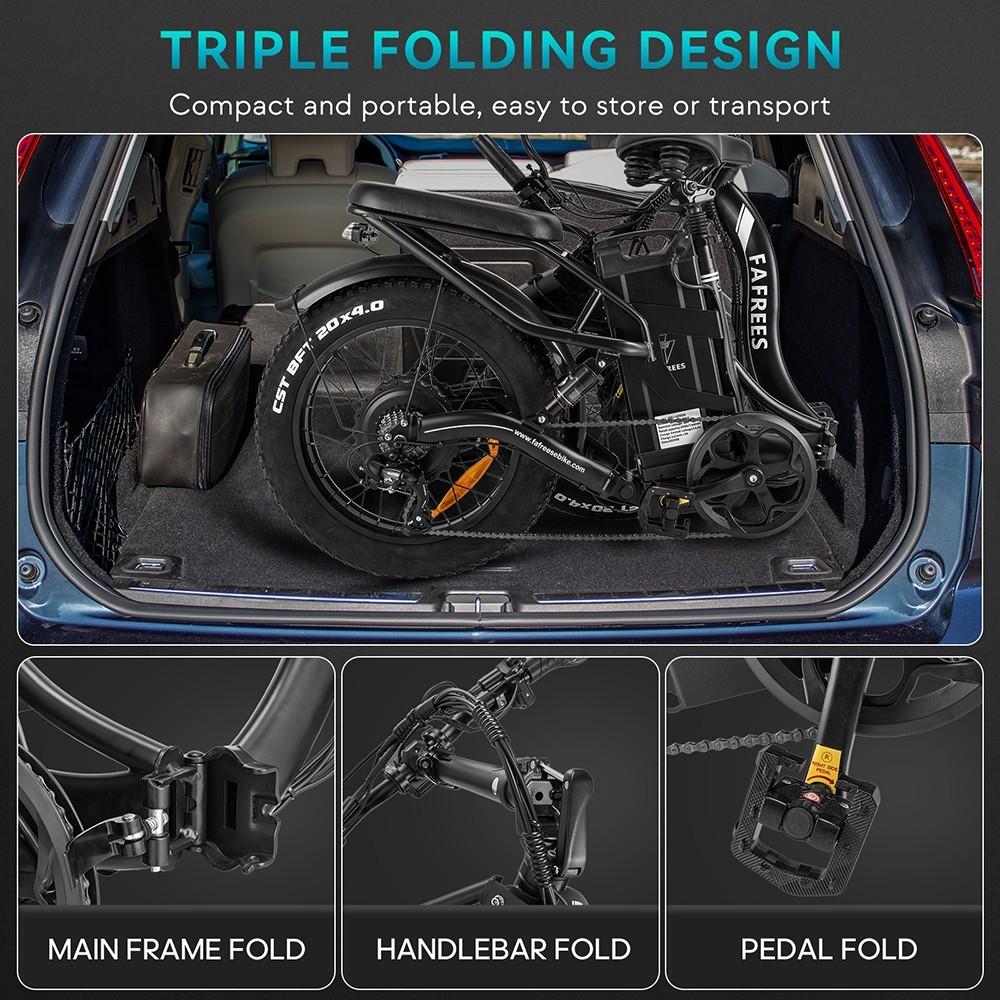 Elektrické kolo Fafrees F20 X-Max 20 * 4,0 palce Fat Tire 750 W Bezkomutátorový motor 48 V 30 AH Baterie Výchozí Max rychlost 25 km/h