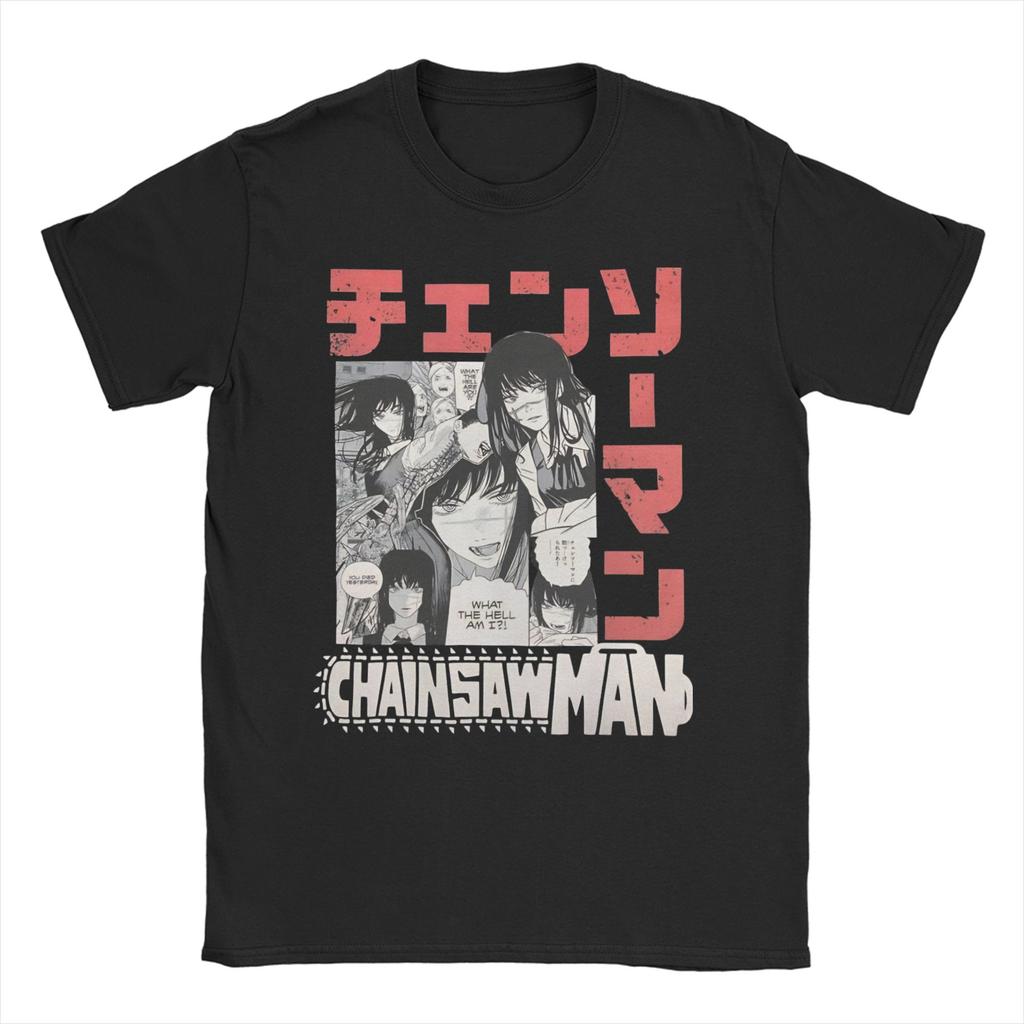 Herren Damen T-Shirts Yoru Chainsaw Man Anime Lustig 100% Baumwolle T-Shirt Tanaka Rückenmarks-Schwert T-Shirt Kleidung Übergröße