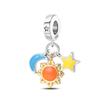 Rame Sognante Universo Stella Ciondoli Originali Bracciale Charms Gioielli Festa Perline Fai da Te Regali alla Moda