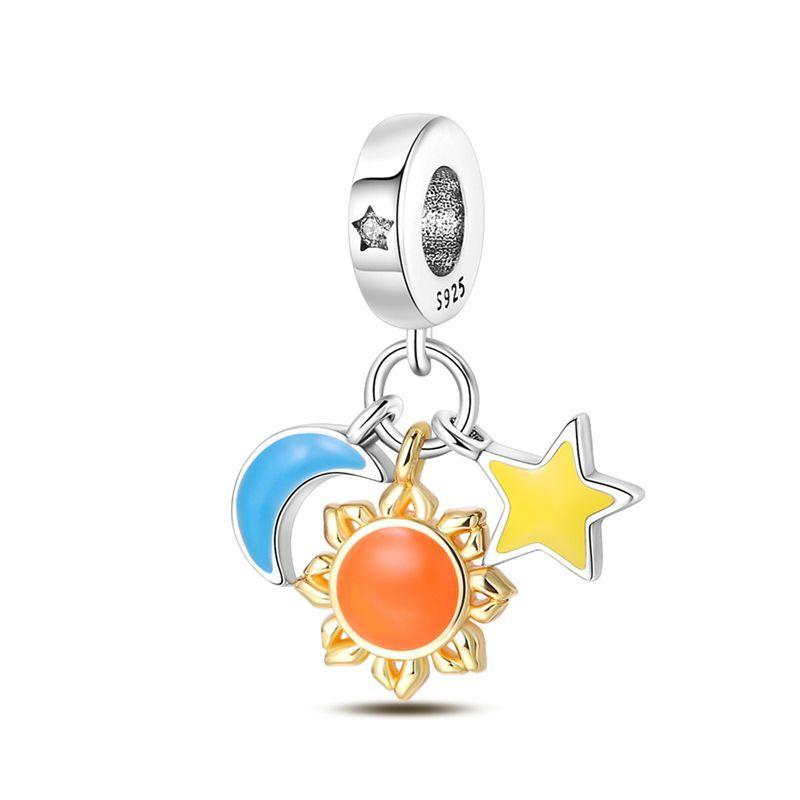 Rame Sognante Universo Stella Ciondoli Originali Bracciale Charms Gioielli Festa Perline Fai da Te Regali alla Moda