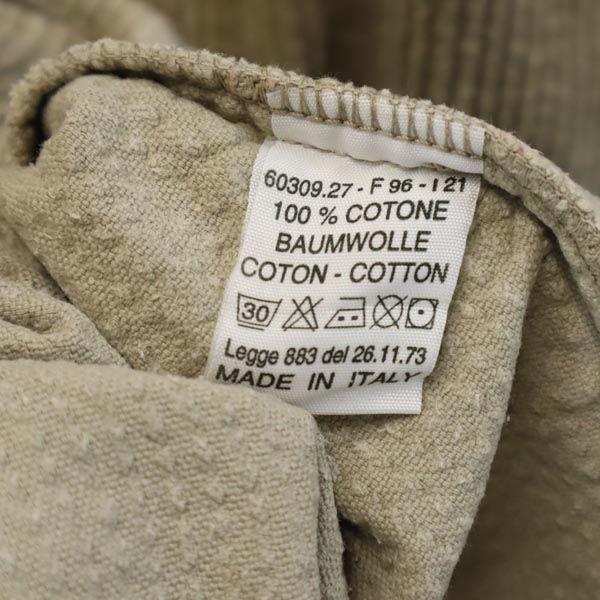 Levi's Made In Italy Long Sleeve Corduroy Shirt L Khaki Men's Used