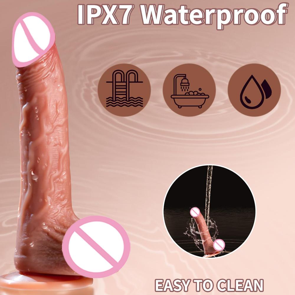 Remote Control Soft Penis Vibrator Realistic Dildo Sex Toy For Woman Telescopic Dick Toy Artificial G Spot Thrusting Sexy Toy