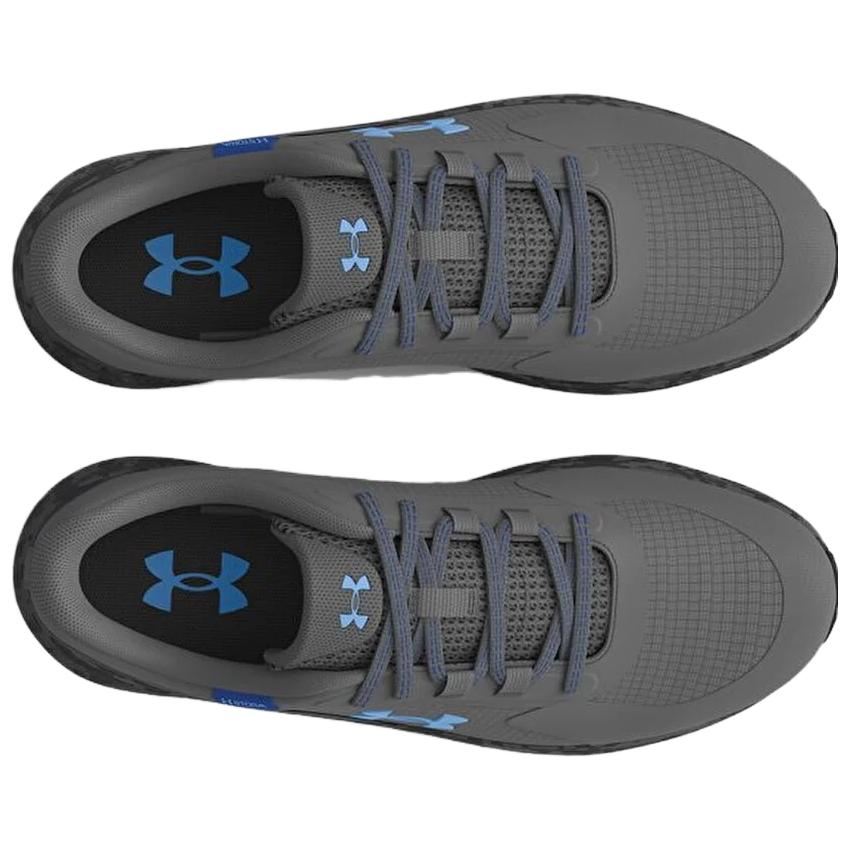 Under Armour Charged Bandit Trail 3 Abrasion Resistant Low Top Running Shoes Men's Gray Blue Sneakers 3028657-100