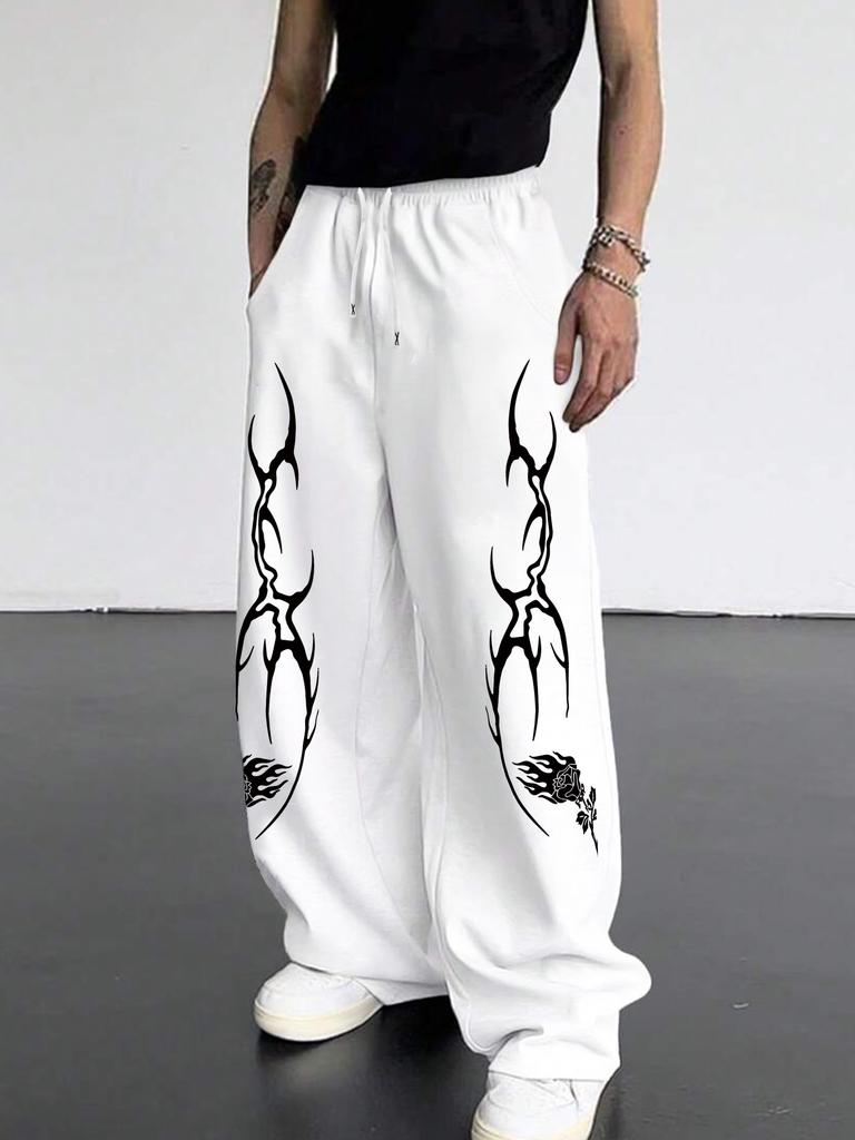 Pantaloni de trening pentru bărbați cu buzunare și șnur - Pantaloni de trening largi pentru relaxare, pentru alergare, pistă, yoga, joggers