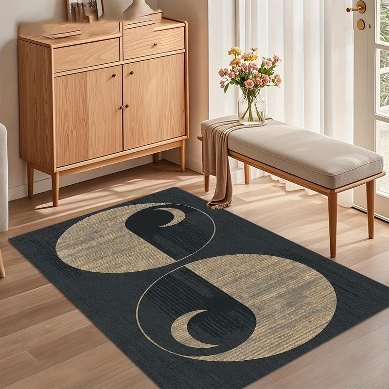 

A Modern Geometric Carpet Fashionable Home Carpet Modern Style Abstract Art Pattern Floor Mat Living Room and Bedroom Carpet 40cm x 60cm
